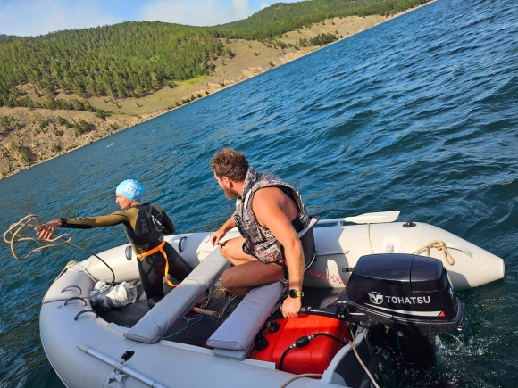 Байкальский марафон мужества: пловцы приближаются к финишу